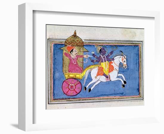 Krishna, Hindu Deity, an Avatar of Vishnu, 17th Century-null-Framed Giclee Print