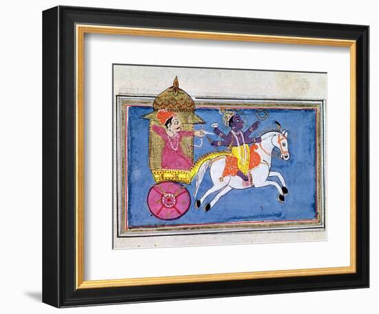 Krishna, Hindu Deity, an Avatar of Vishnu, 17th Century-null-Framed Giclee Print