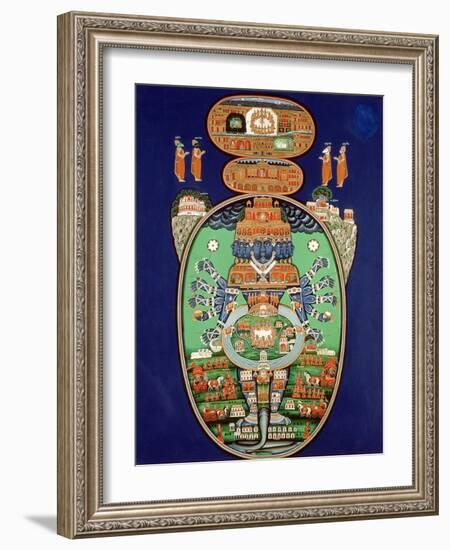 Krishna in Cosmic Form, Rajasthan, 1890-null-Framed Giclee Print