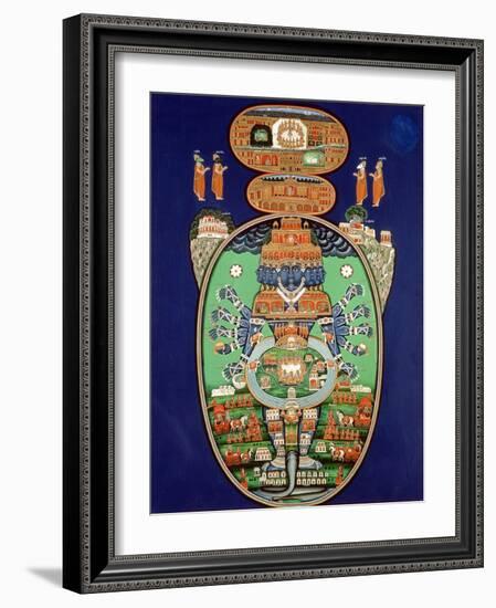 Krishna in Cosmic Form, Rajasthan, 1890-null-Framed Giclee Print