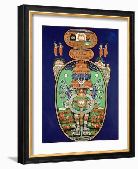 Krishna in Cosmic Form, Rajasthan, 1890-null-Framed Giclee Print