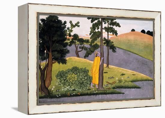 Krishna Leaning Against a Tree, Awaiting Radha, C.1780-null-Framed Premier Image Canvas