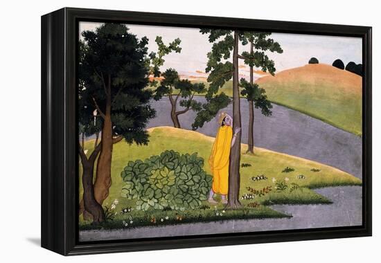 Krishna Leaning Against a Tree, Awaiting Radha, C.1780-null-Framed Premier Image Canvas