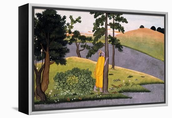 Krishna Leaning Against a Tree, Awaiting Radha, C.1780-null-Framed Premier Image Canvas