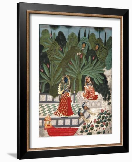 Krishna Uses a Ruse to Meet His Beloved, 1781-Bhoya-Framed Giclee Print