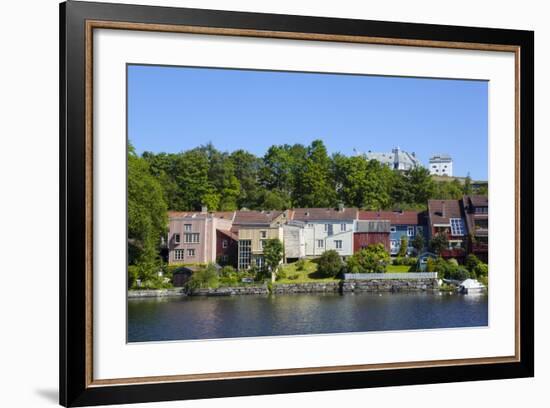 Kristiansten Fortress and Local Architecture on the River Nidelva-Doug Pearson-Framed Photographic Print