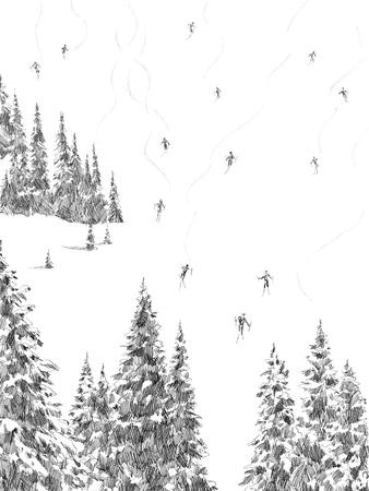 'Après Ski - Descend' Giclee Print - Kristine Hegre | Art.com