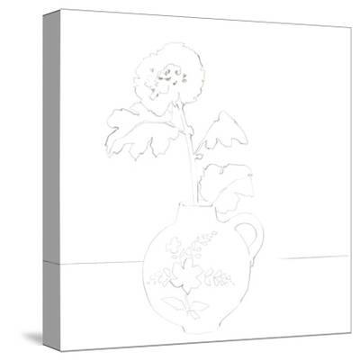 'Sketchbook Vase - Lively' Stretched Canvas Print - Kristine Hegre