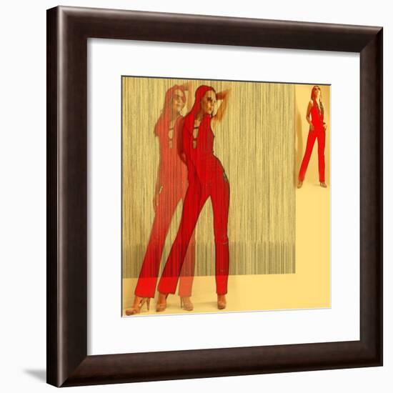 Kristine in Red-NaxArt-Framed Premium Giclee Print
