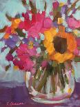 Yellow and Pink Flowers-Kristy Andrews-Art Print