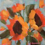 Sunflower & Purples-Kristy Andrews-Art Print