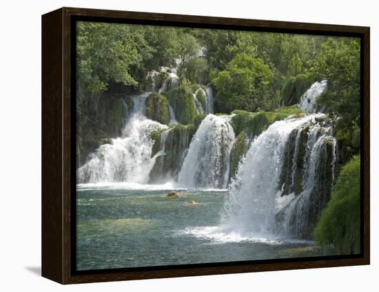 Krka Tufa Falls, Sibenik, Croatia, Europe-Waltham Tony-Framed Premier Image Canvas