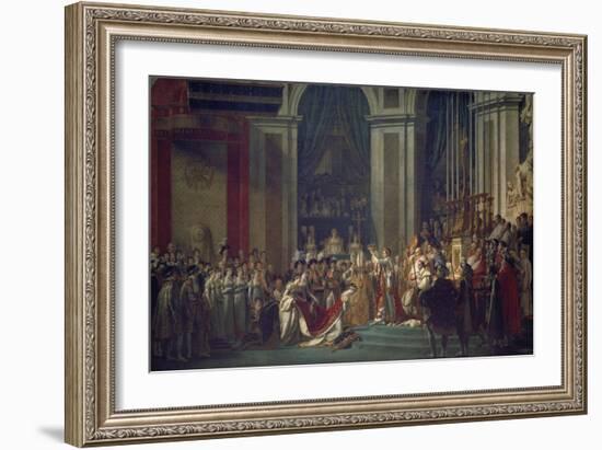 Kroenung Napoleons I. Und Josephines in Notre Dame Paris Mit Papst Pius Vii-Jacques-Louis David-Framed Giclee Print