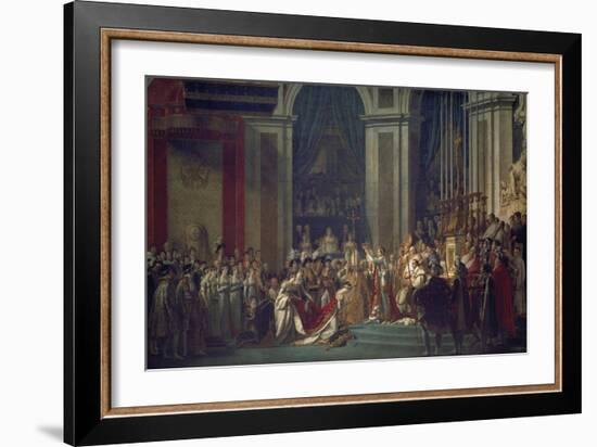 Kroenung Napoleons I. Und Josephines in Notre Dame Paris Mit Papst Pius Vii-Jacques-Louis David-Framed Giclee Print