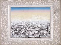 Aerial View of London Framed in a Decorative Border, C1845-Kronheim & Co-Giclee Print