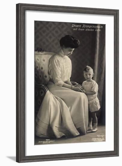 Kronprinzessin Cecilie Mit Ältestem Sohn-null-Framed Giclee Print