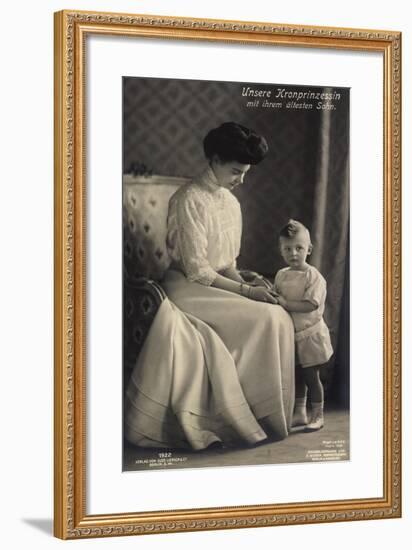 Kronprinzessin Cecilie Mit Ältestem Sohn-null-Framed Giclee Print