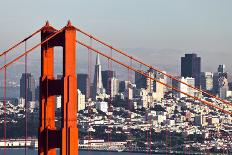 San Francisco Panorama W the Golden Gate Bridge-kropic-Framed Photographic Print