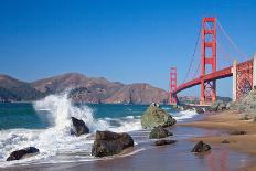 San Francisco Panorama W the Golden Gate Bridge-kropic-Framed Photographic Print