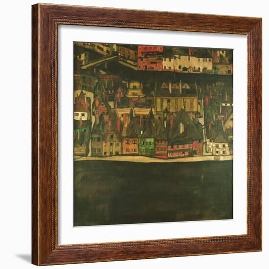 Krumau on the Molde, the Small City-Egon Schiele-Framed Giclee Print