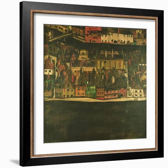 Krumau on the Molde, the Small City-Egon Schiele-Framed Giclee Print