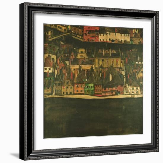 Krumau on the Molde, the Small City-Egon Schiele-Framed Giclee Print