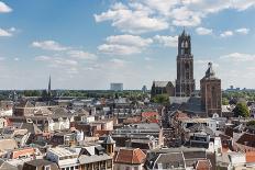 Aerial Cityscape of Medieval City Utrecht, Fourth City of the Netherlands-kruwt-Photographic Print