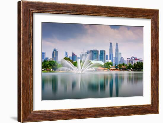 Kuala Lumpur, Malaysia Skyline at Titiwangsa Park-Sean Pavone-Framed Photographic Print