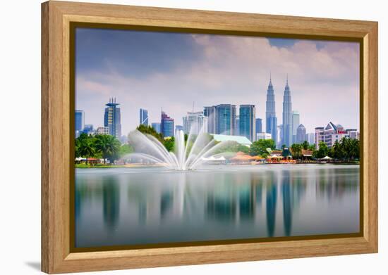 Kuala Lumpur, Malaysia Skyline at Titiwangsa Park-Sean Pavone-Framed Premier Image Canvas