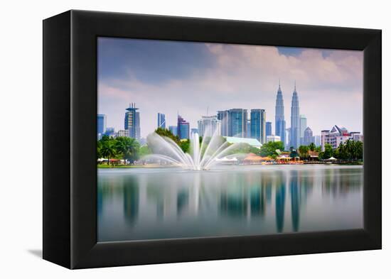 Kuala Lumpur, Malaysia Skyline at Titiwangsa Park-Sean Pavone-Framed Premier Image Canvas