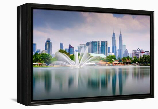 Kuala Lumpur, Malaysia Skyline at Titiwangsa Park-Sean Pavone-Framed Premier Image Canvas