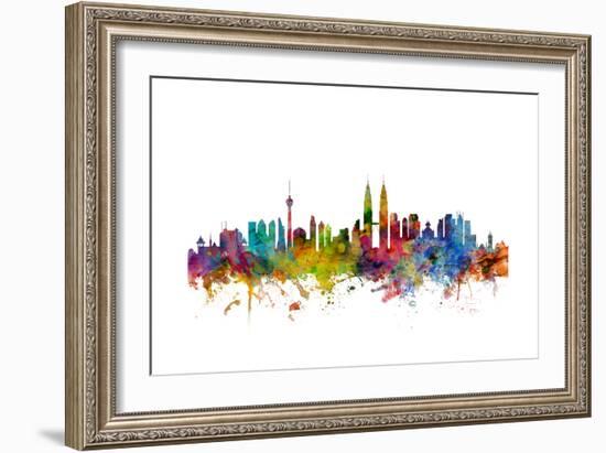 Kuala Lumpur Malaysia Skyline-Michael Tompsett-Framed Art Print