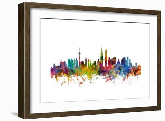 Kuala Lumpur Malaysia Skyline-Michael Tompsett-Framed Art Print