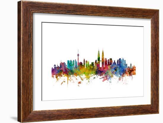 Kuala Lumpur Malaysia Skyline-Michael Tompsett-Framed Art Print