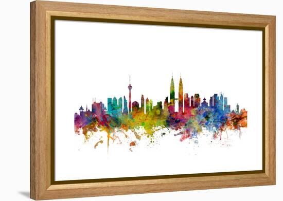 Kuala Lumpur Malaysia Skyline-Michael Tompsett-Framed Stretched Canvas