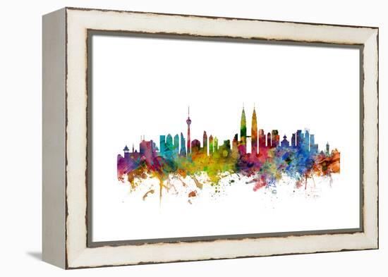 Kuala Lumpur Malaysia Skyline-Michael Tompsett-Framed Stretched Canvas