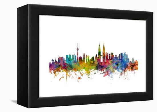 Kuala Lumpur Malaysia Skyline-Michael Tompsett-Framed Stretched Canvas