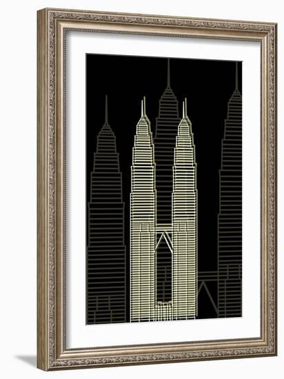 Kuala Lumpur Night-Cristian Mielu-Framed Art Print