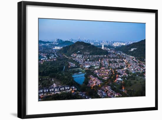 Kuala Lumpur skyline at night seen from Bukit Tabur Mountain, Malaysia, Southeast Asia, Asia-Matthew Williams-Ellis-Framed Photographic Print