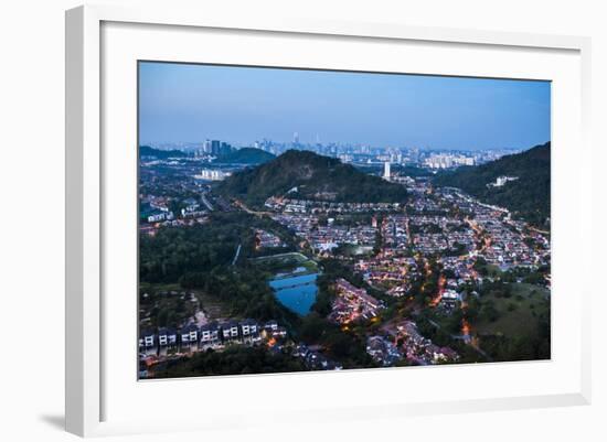 Kuala Lumpur skyline at night seen from Bukit Tabur Mountain, Malaysia, Southeast Asia, Asia-Matthew Williams-Ellis-Framed Photographic Print