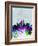 Kuala Lumpur Watercolor Skyline-NaxArt-Framed Art Print