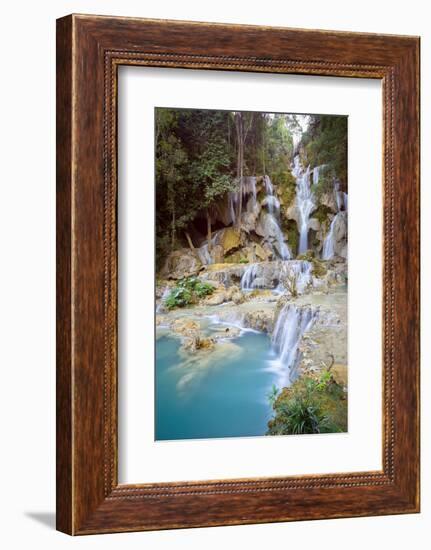 Kuang Si falls, Luang Prabang, Laos, Indochina, Southeast Asia-Jan Miracky-Framed Photographic Print