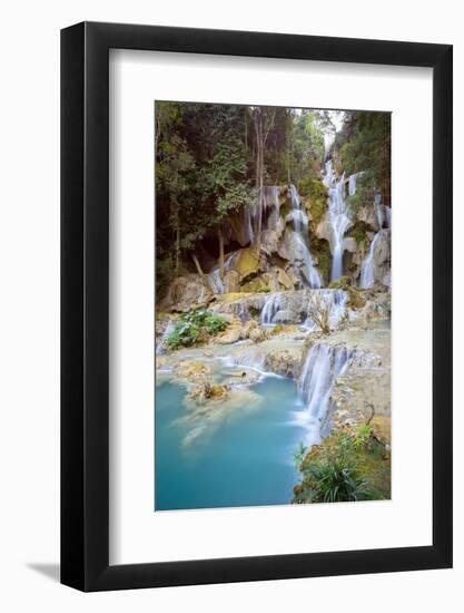 Kuang Si falls, Luang Prabang, Laos, Indochina, Southeast Asia-Jan Miracky-Framed Photographic Print