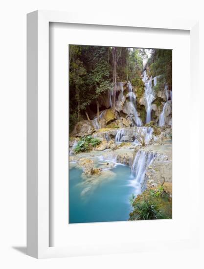 Kuang Si falls, Luang Prabang, Laos, Indochina, Southeast Asia-Jan Miracky-Framed Photographic Print