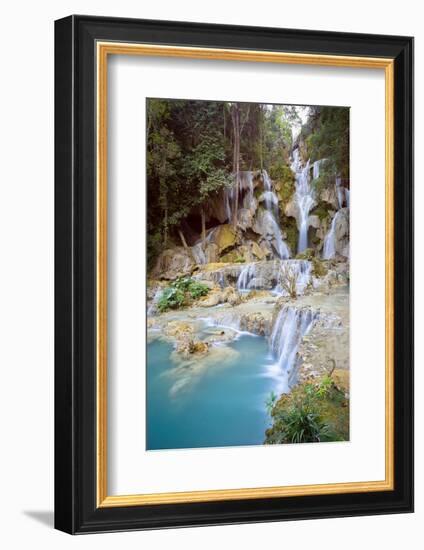 Kuang Si falls, Luang Prabang, Laos, Indochina, Southeast Asia-Jan Miracky-Framed Photographic Print