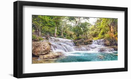 Kuang Si Falls, Luang Prabang, Laos-Pangea Images-Framed Giclee Print