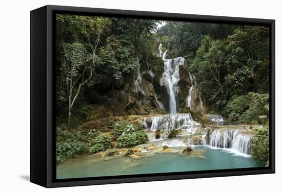 Kuang Si Waterfall, Luang Prabang, Laos, Indochina, Southeast Asia, Asia-Yadid Levy-Framed Premier Image Canvas