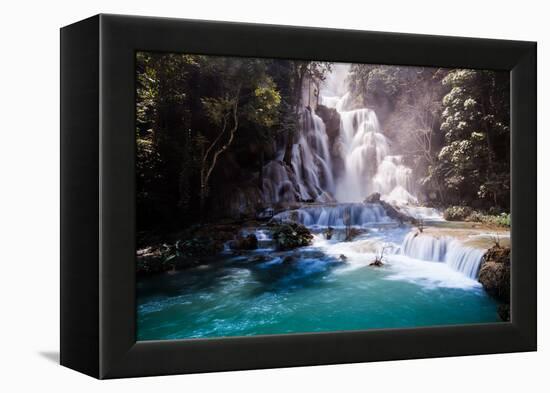 Kuang Si Waterfall, Luang Prabang, Laos-rueangrit-Framed Premier Image Canvas