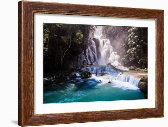 Kuang Si Waterfall, Luang Prabang, Laos-rueangrit-Framed Photographic Print