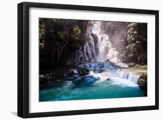 Kuang Si Waterfall, Luang Prabang, Laos-rueangrit-Framed Photographic Print
